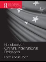 Handbook of China's International Relations