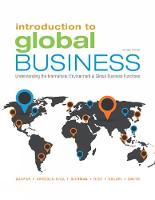 Introduction to Global Business: Understanding the International Environment & Global Business Functions