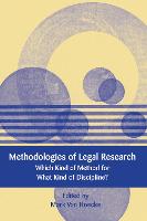 Methodologies of Legal Research: Which Kind of Method for What Kind of Discipline? (PDF eBook)
